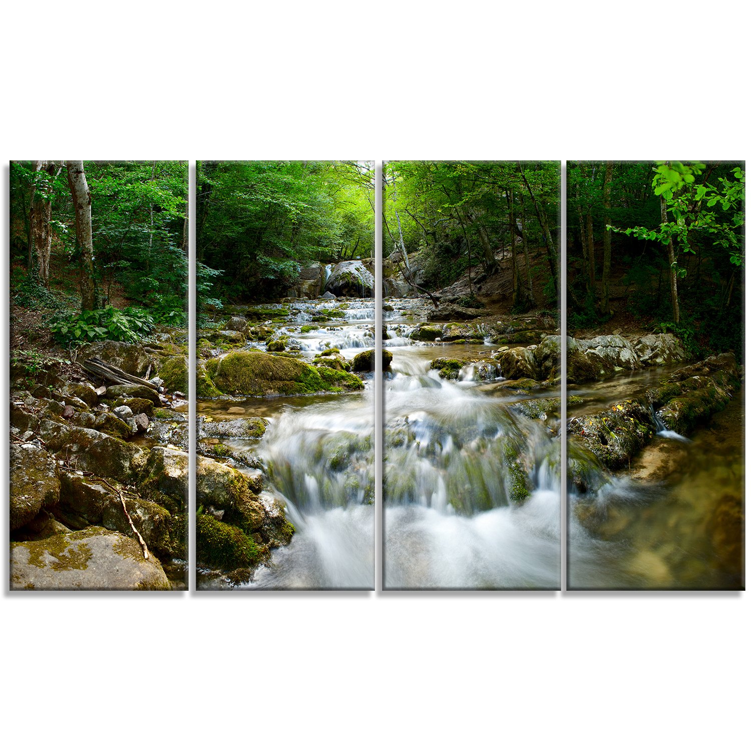 Amazon.co.jp: Designart 自然春 滝 風景 写真キャンバスプリント