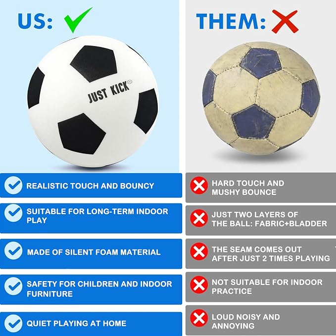 Balón de fútbol SRG Silent Foam tamaño 3 negro y blanco miniatura 7