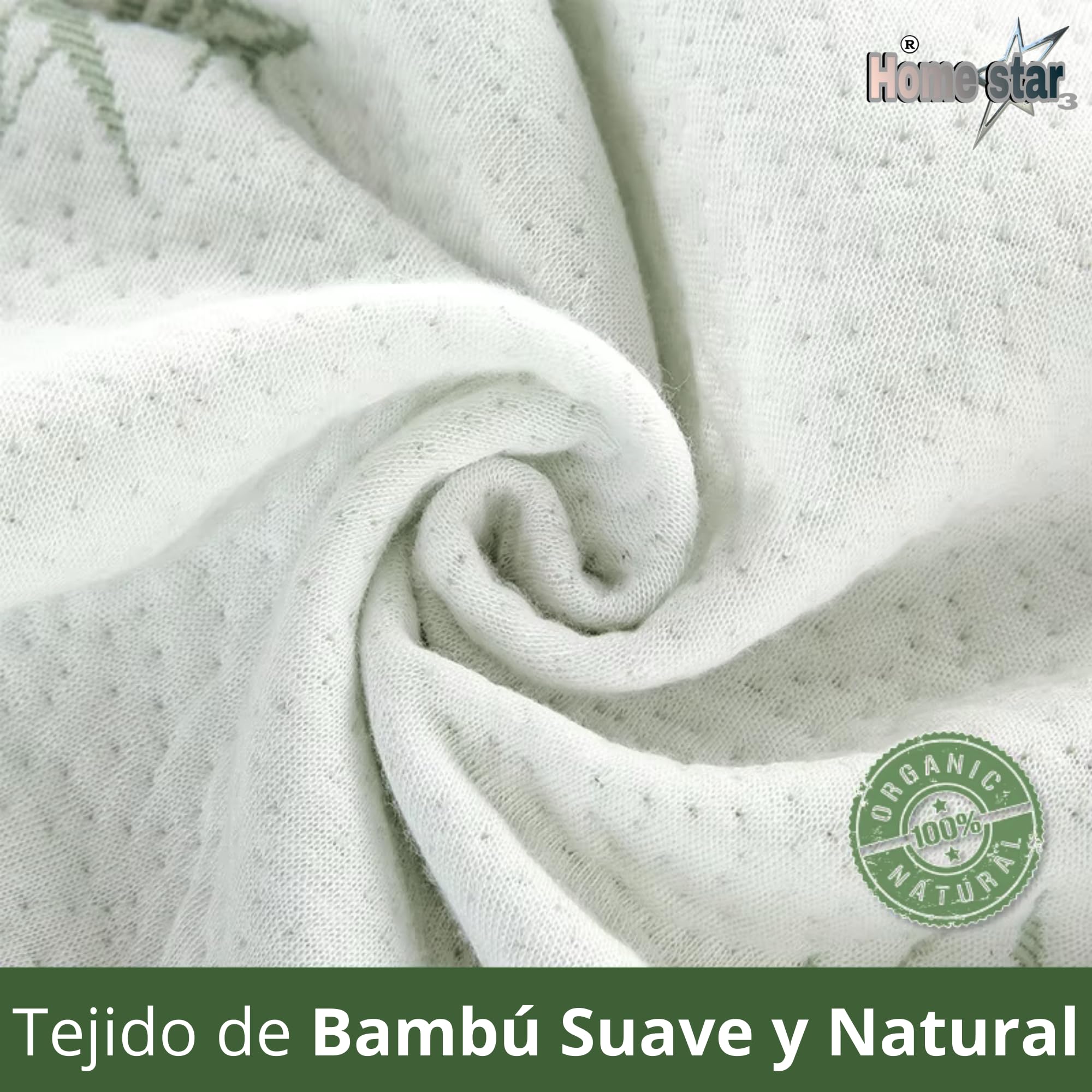 Almohada Cervical 2 en 1, Viscoelástica Memory Foam, Doble Altura Ergonómica, Alivia el Dolor Cervical, Dormir de Lado y Boca Arriba, Funda de Bambú Lavable, 60x40 cm