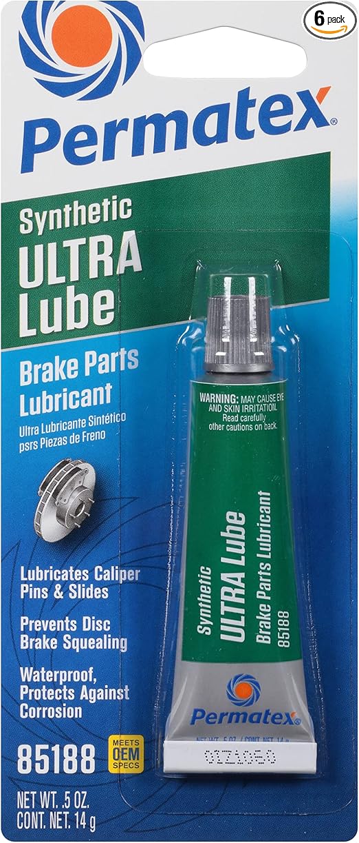 Permatex 85188-6PK Ultra Disc Brake Caliper Lube, 0.5 oz. (Pack of 6)