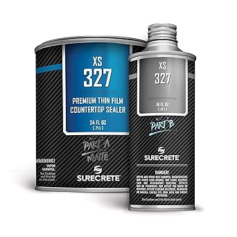 مانع تسرب سطح العمل الخرساني Surecrete XS-327 ذو تشطيب غير لامع قائم على الماء وآمن للطعام بطول 100 قدم مكعب وربع