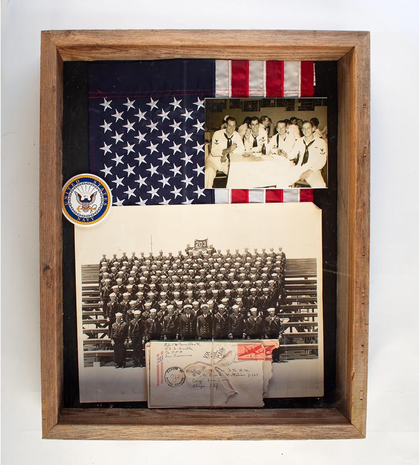 BARNWOODUSA Shadowbox Frame 24x36 Reclaimed Wood Shadow Box s Dried Flowers, Wedding, Medals, Photos, Baby Items Vertical or Horizontal Free Standing or Wall Mount Weathered Gray