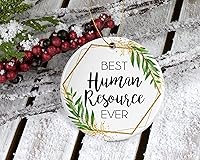 Vista 2 de Adorno de Navidad de recursos humanos – Adorno de Navidad para recursos humanos – El mejor recurso humano del mundo – El mejor recurso humano