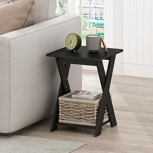 Miniatura 12 de FURINNO - Mesita auxiliar de diseño sencillo Roble Francés/Negro,Espresso,Negro Espresso,Roble gris,https://www.amazon.com/dp/undefined