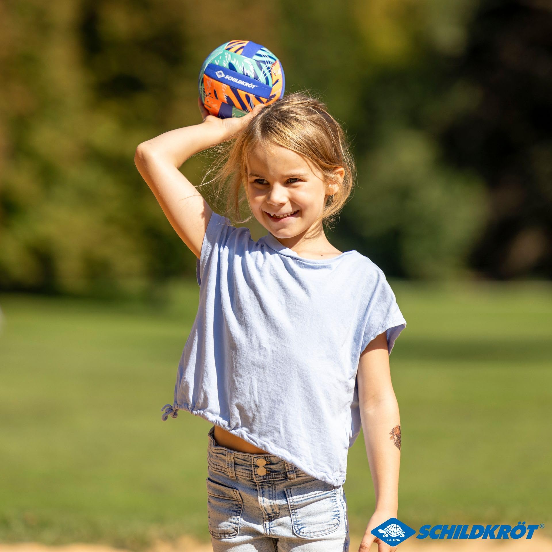 Schildkröt Mini Palla da Beach Volley in Neoprene, Taglia 2, Ø 15 cm, Superficie Antiscivolo, Resistente all'Aqua Salata, Ideale per Bambini Piccoli