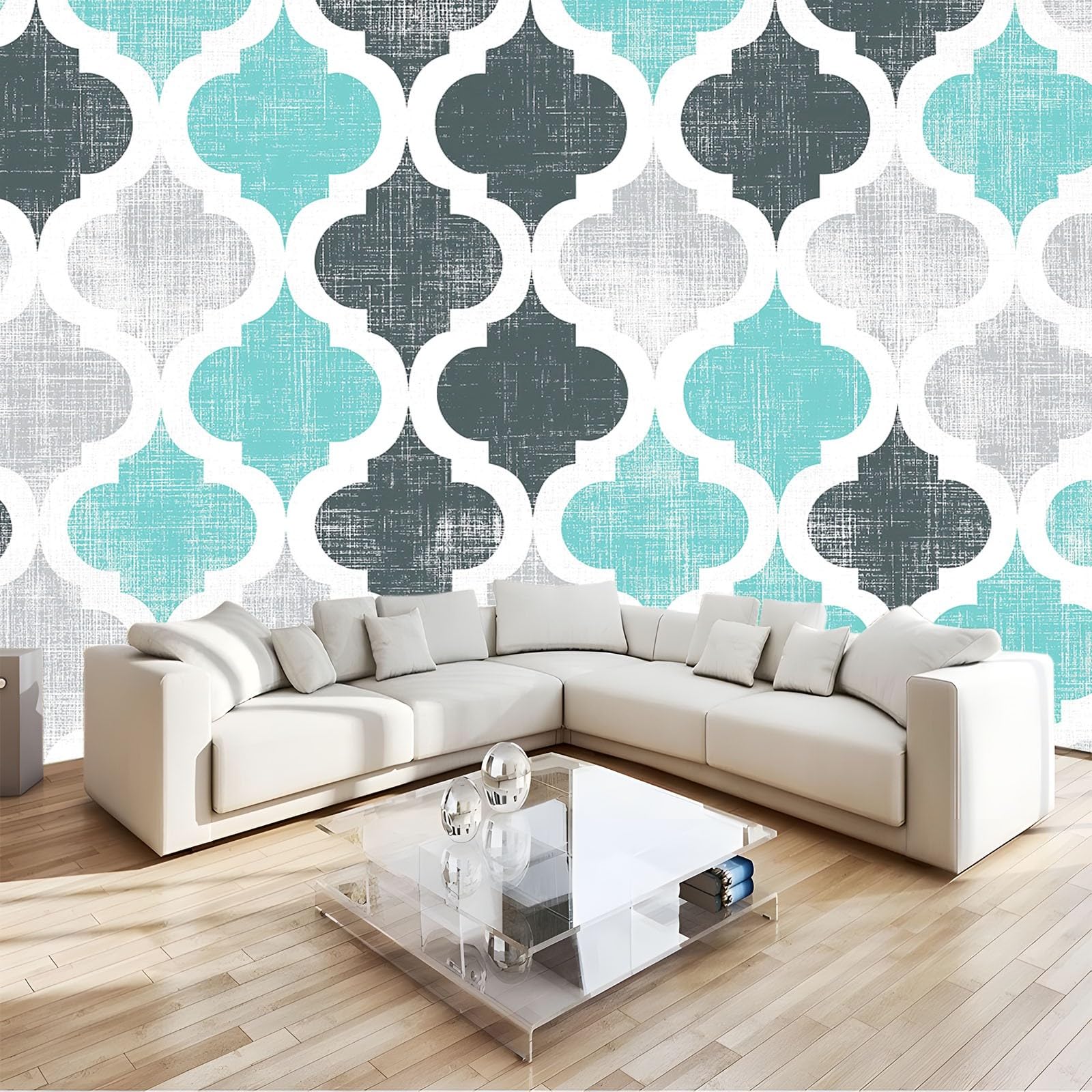 Tapeta geometryczna tekstura kafelka 250 x 175 cm zdjęcie plakat mural tapeta, DIY, sztuka ścienna mural tapety, do salonu sypialni przedszkola tło telewizora wystrój domu