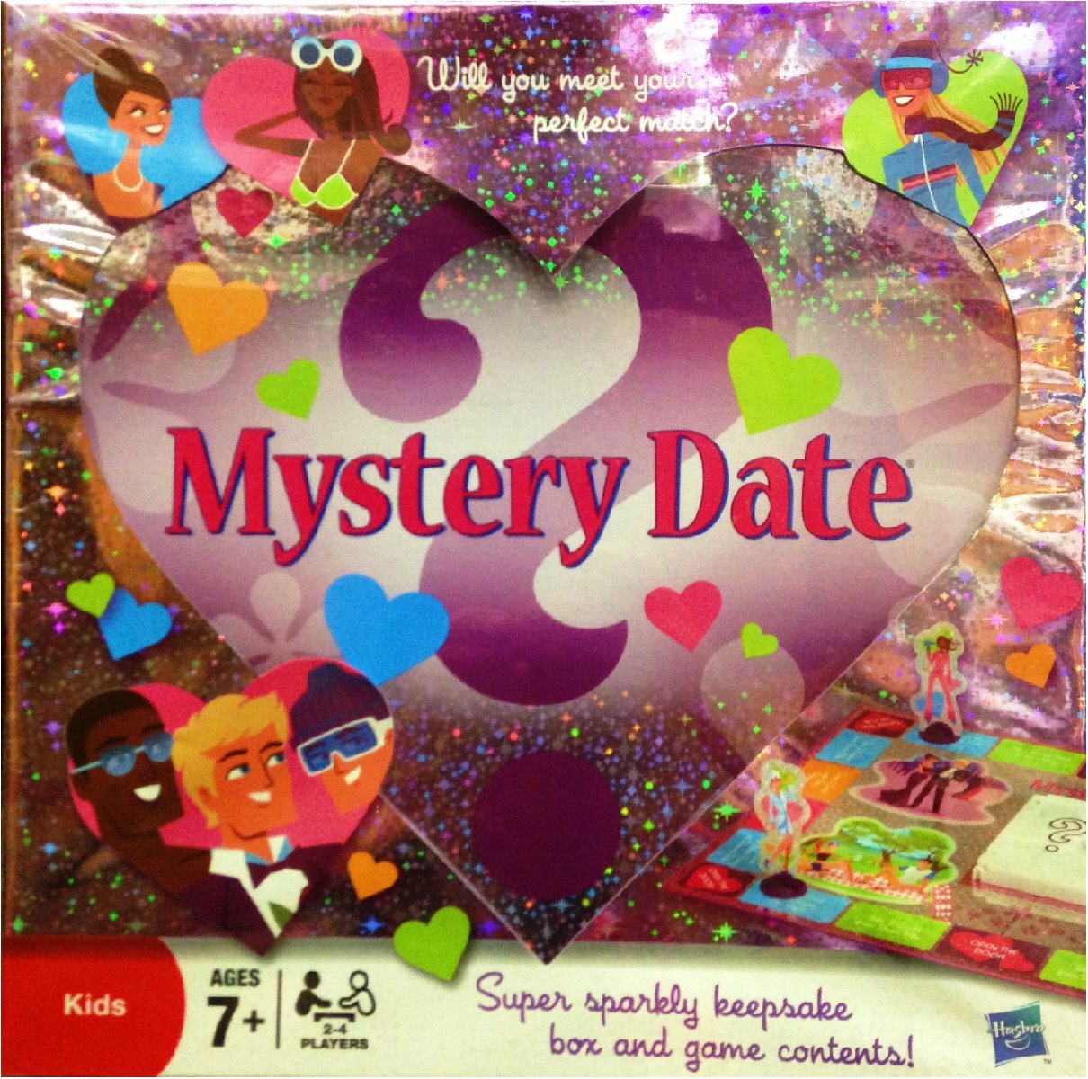 Hasbro Mystery Date - Sparkle and Shine game box and components