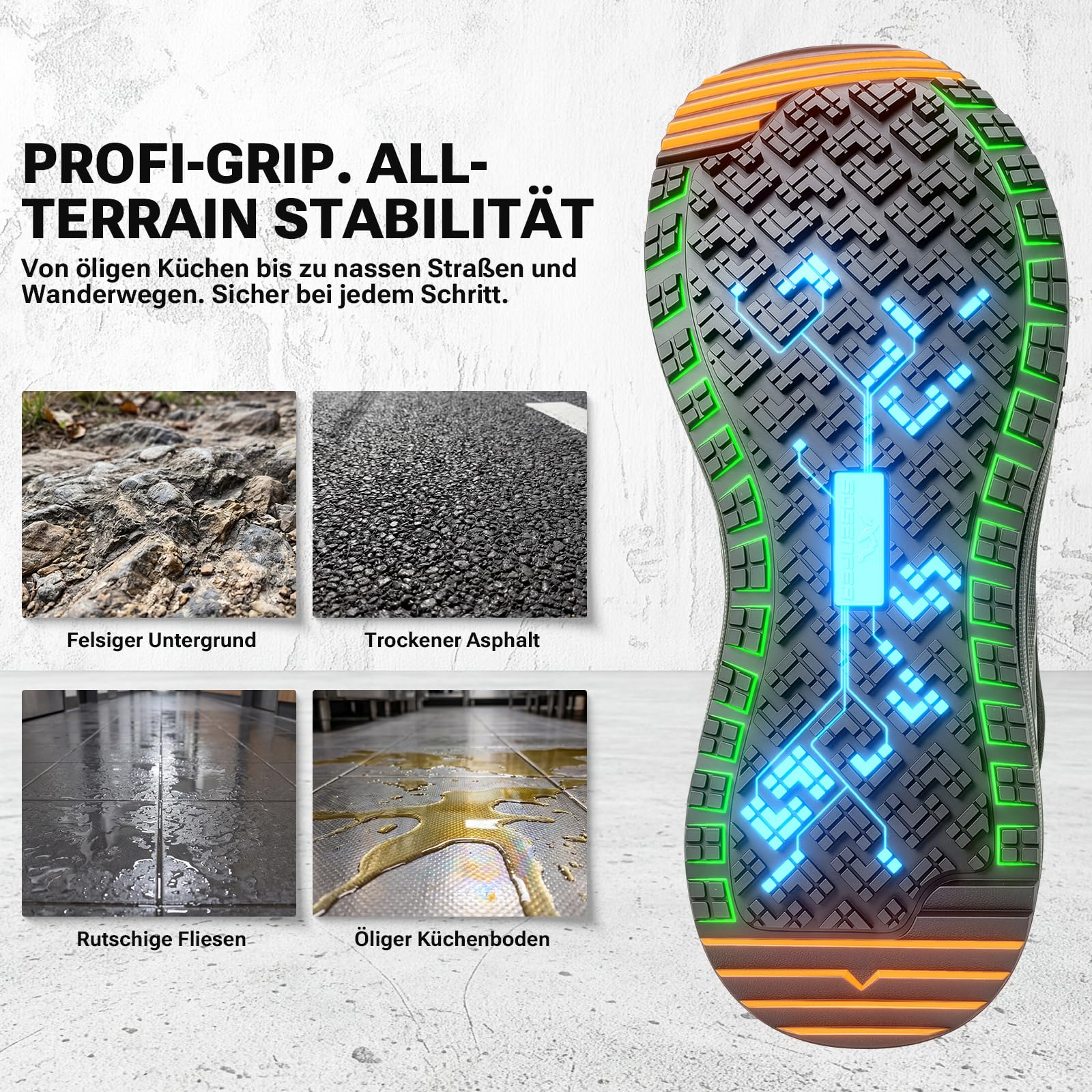 Sosenfer Laufschuhe Herren Sportschuhe Extra Breit Traillaufschuhe mit Dämpfung Leicht Atmungsaktive Straßenlaufschuhe Bequeme Turnschuhe für Gelände, Outdoor & Fitness Sport