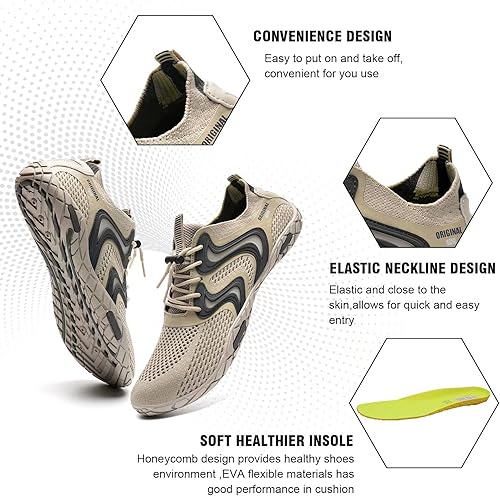 Miniatura 5 de YALOX - Zapatos de agua de secado rápido para hombre y mujer, para exteriores, proporcionan una sensación de ir descalzo, para usarlos en la playa