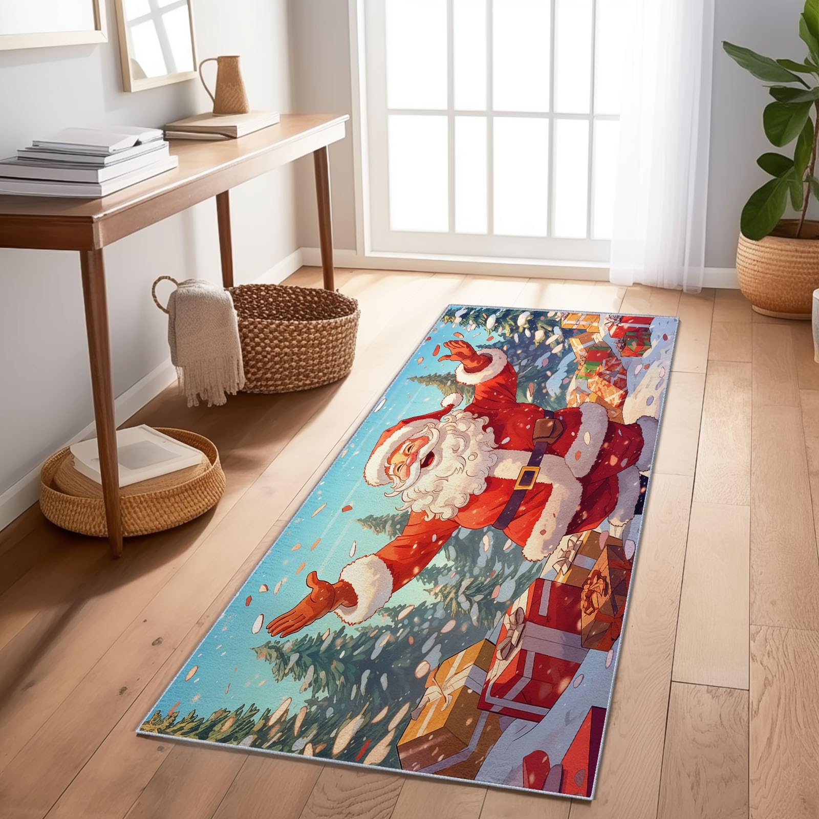 Tapis de cuisine antidérapant fini les glissades avec le style de Noël
