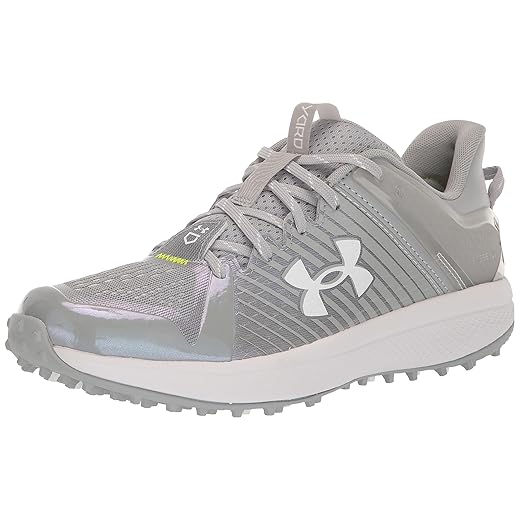 Under Armour Men's Yard Low Turf Baseball Shoe, (002) Black/White/White, 10