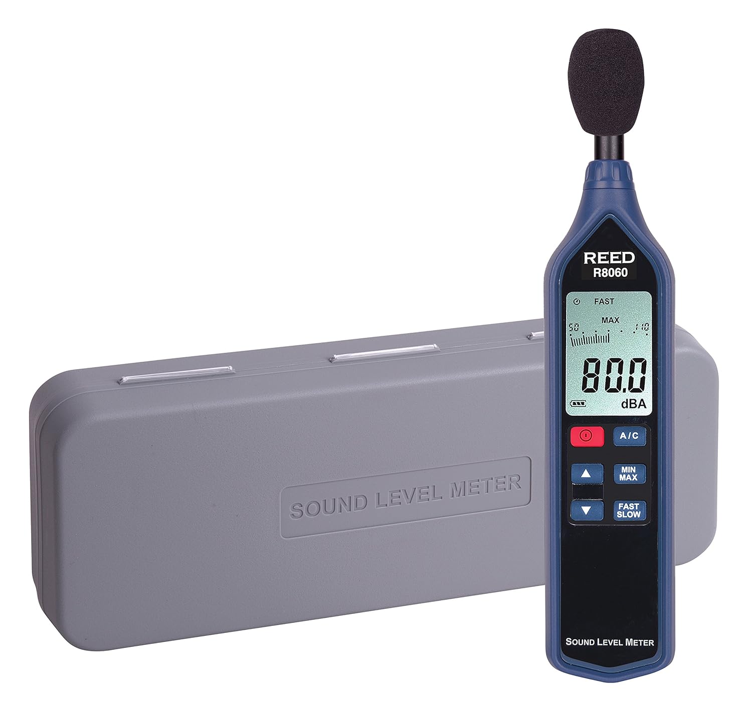 Free Shipping Over $50 REED Instruments R8060 Sound Level Meter with Bargraph, Type 2, 30 to 130 dB with NIST Calibration Certificate