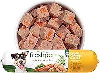 Freshpet Slice & Serve Roll Dog Food - Tender Chicken Recipe 16 oz, Fresh Refrigerated Real Chicken with Veggies & Rice