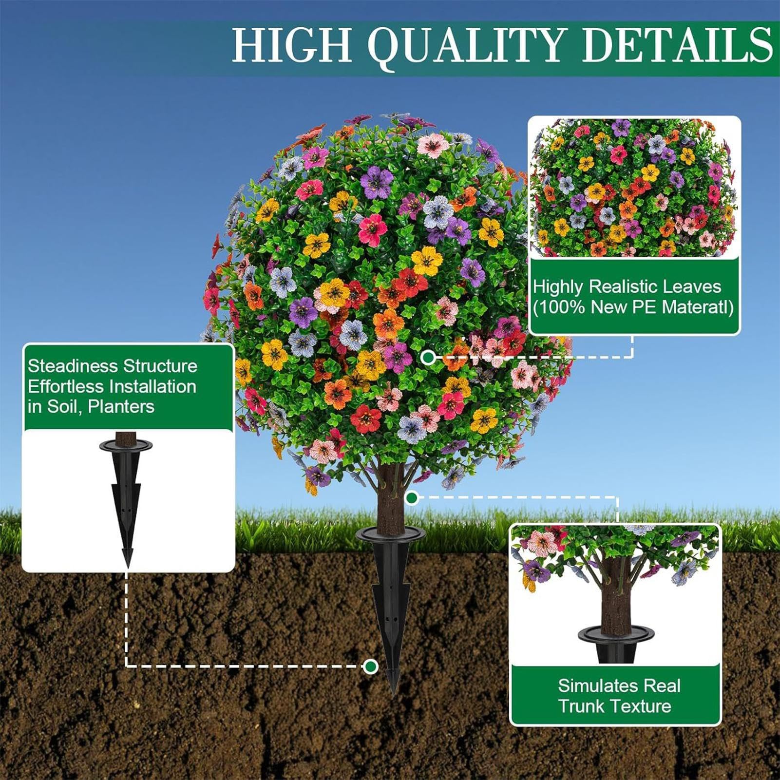 Sztuka bukszpanu na zewnątrz, żywopłot odporny na czynniki Atmosferyczne | Topiary Drzewa i sztuczne krzewy na zewnątrz - do ogrodu dziedziniec ganek ścieżka krajobrazowa wystrój domu