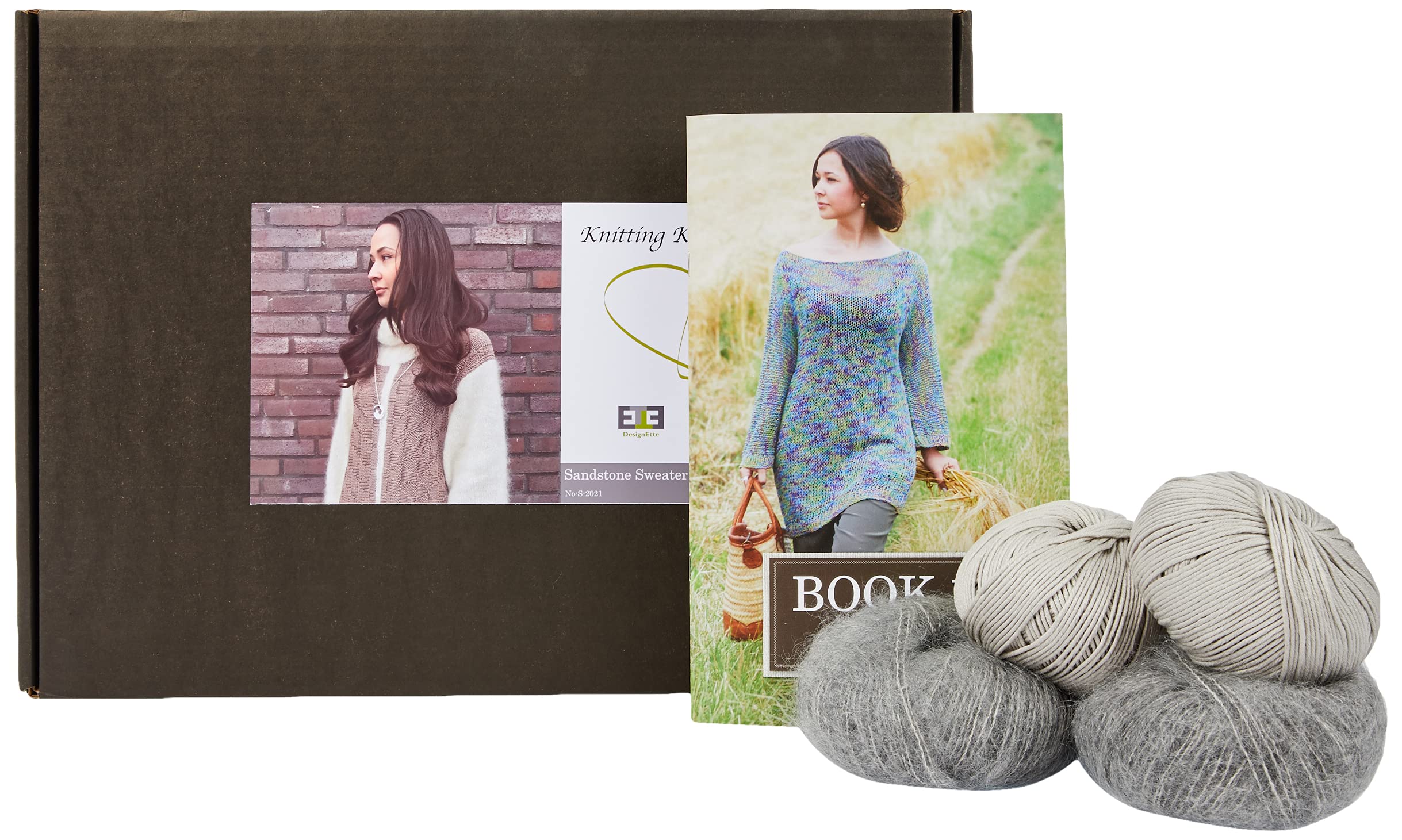 DesignEtteKnitting kit, Grey/Grey, One Size
