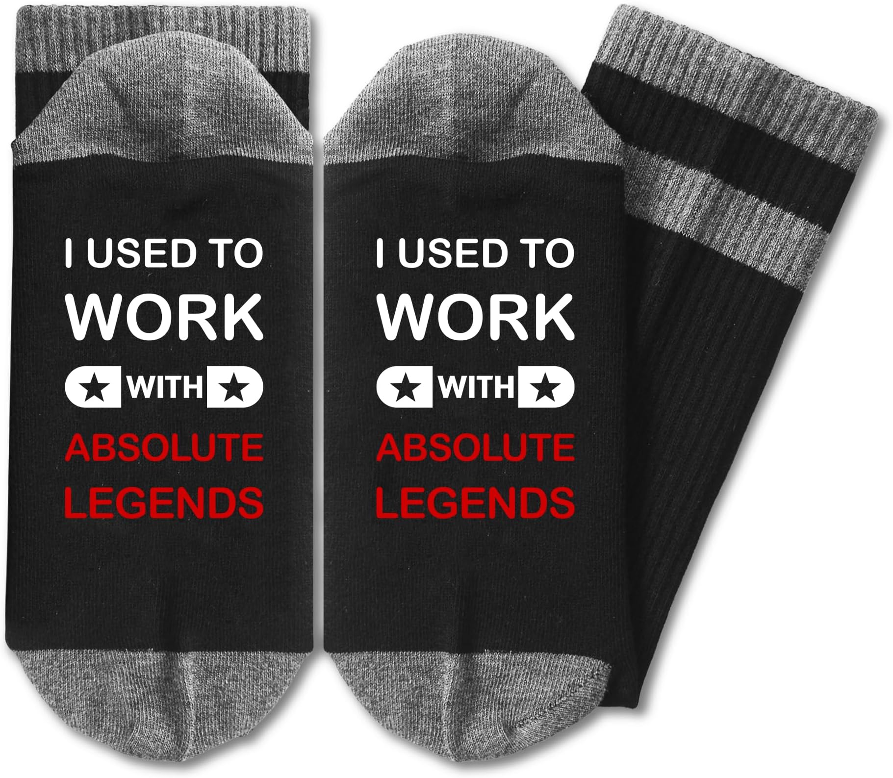 Funny Retirement Socks – I Used to Work With Absolute Legends Socks, Farewell Gift for Coworkers Boss Men Women.(055)