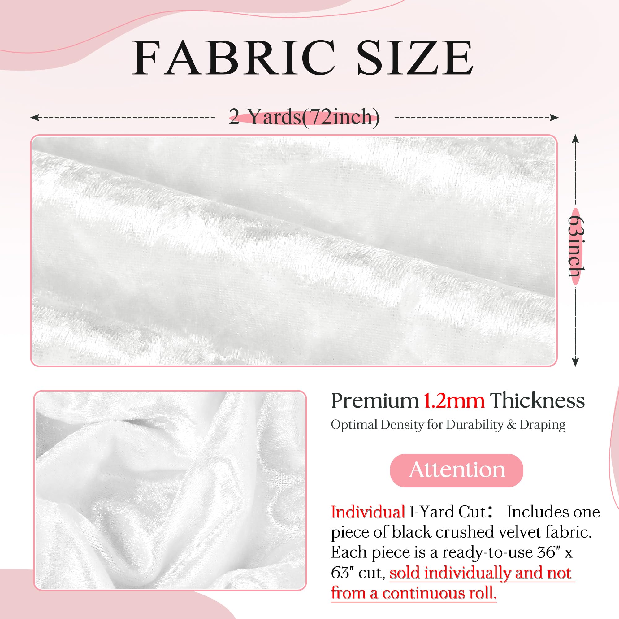 Tela de terciopelo aplastado elástica blanca de 160 cm de ancho | Tela suave, material lujoso, elástico versátil, para costura, ropa, tapicería, cortinas, decoración