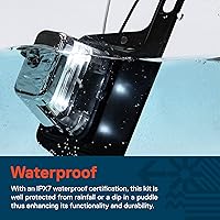 Vista 4 de OLS, luces LED para la placa patente de remolques con soporte [con certificación SAE/DOT] [impermeable] [resistente]. Luces para números de placas