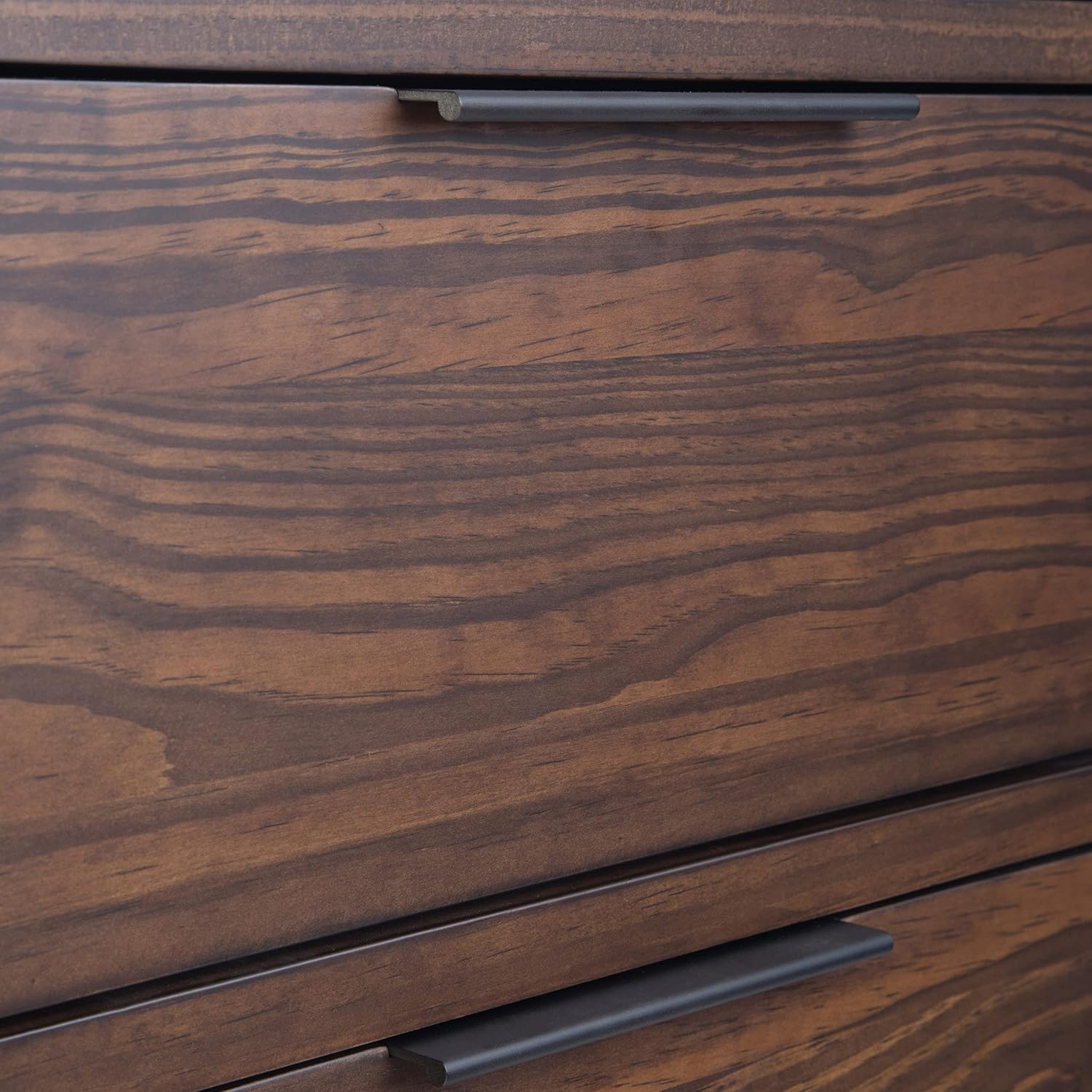 SIMPLIHOME Hollander Buffet - 54 inch Wide Solid Wood 3-Door Sideboard Buffet in Warm Walnut Brown, Contemporary Storage Cabinet for Dining Room or Kitchen with Adjustable Shelves and Metal Handles