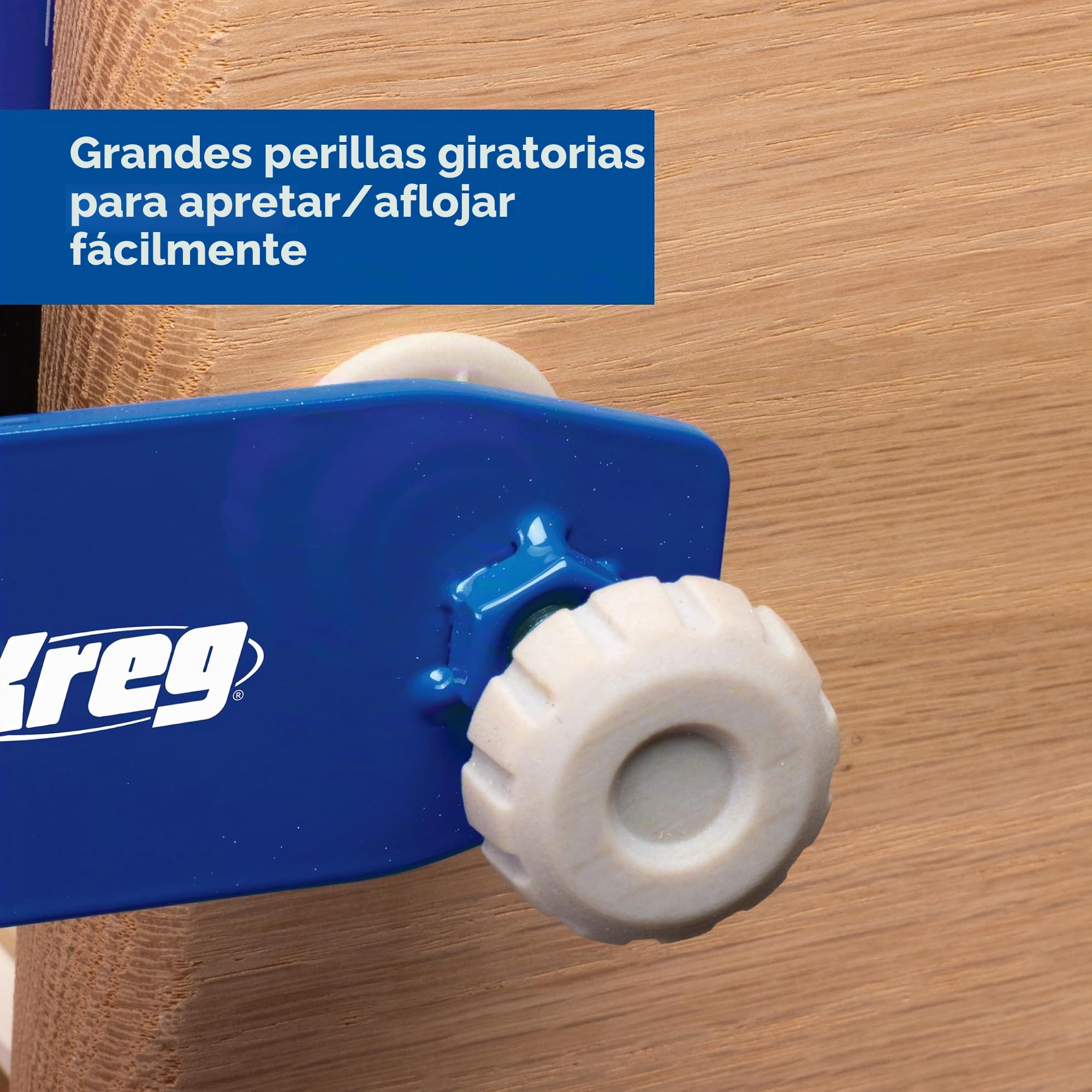 Abrazaderas de montaje de precisión Kreg para frentes de cajones - Robusta construcción de acero, Antideslizante, Fácil manejo