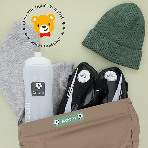 Miniatura 6 de Etiquetas de nombre grandes para niños (33) Calcomanías personalizadas para guardería y suministros escolares Calcomanías duraderas e impermeables