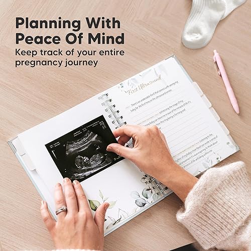 Miniatura 6 de Diario de embarazo para madres primerizas, 90 páginas, libro de recuerdos de embarazo de tapa dura, hermoso y lindo libro de recuerdos, libro de