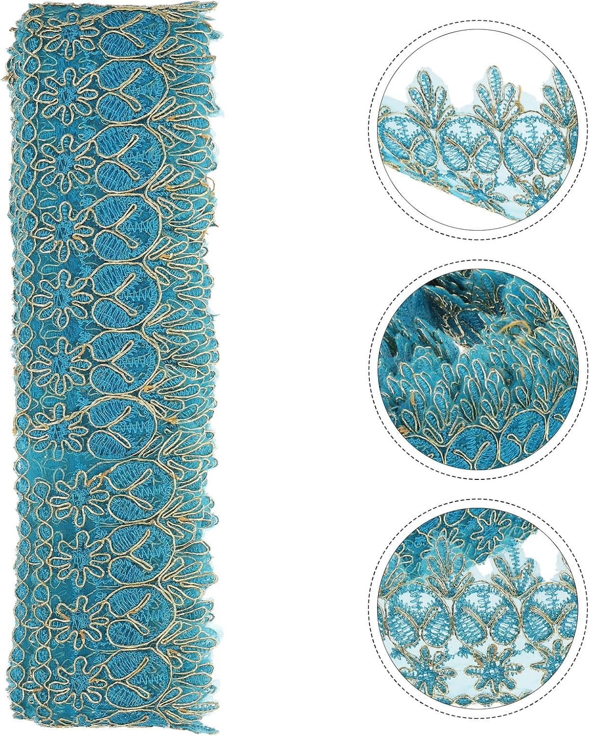 Embroidered DIY Curtain Lace Trim for Clothing and Headbands