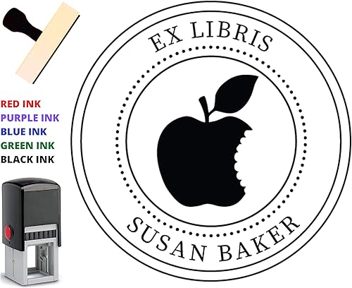 Miniatura 7 de Elige tu diseño! Sello de nombre de libro de biblioteca personalizado. Pertenece a un mango de madera personalizado para profesores o maestros