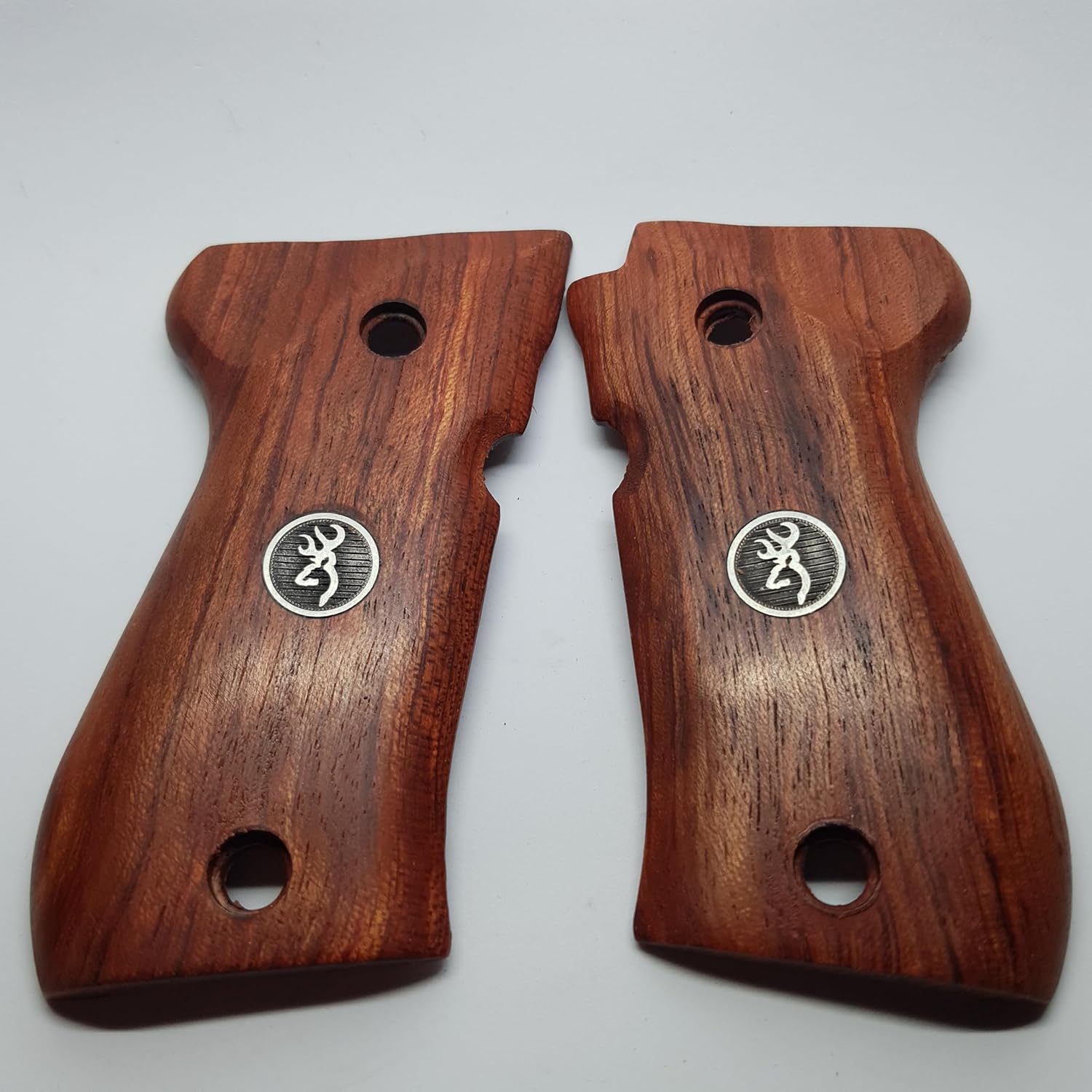 Grip Panels Compatible with Browning BDA 380 Rosewood Grips Silver Logo