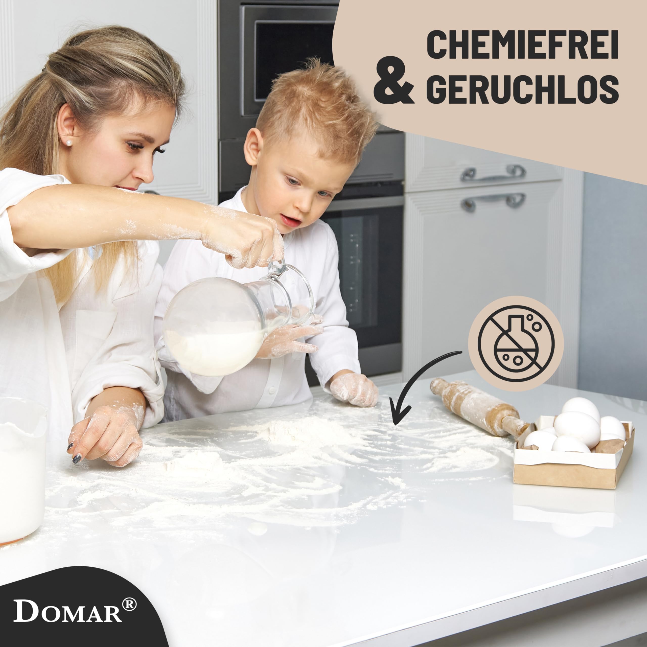 Domar - Pellicola trasparente da tavolo 2 mm in base alla misura