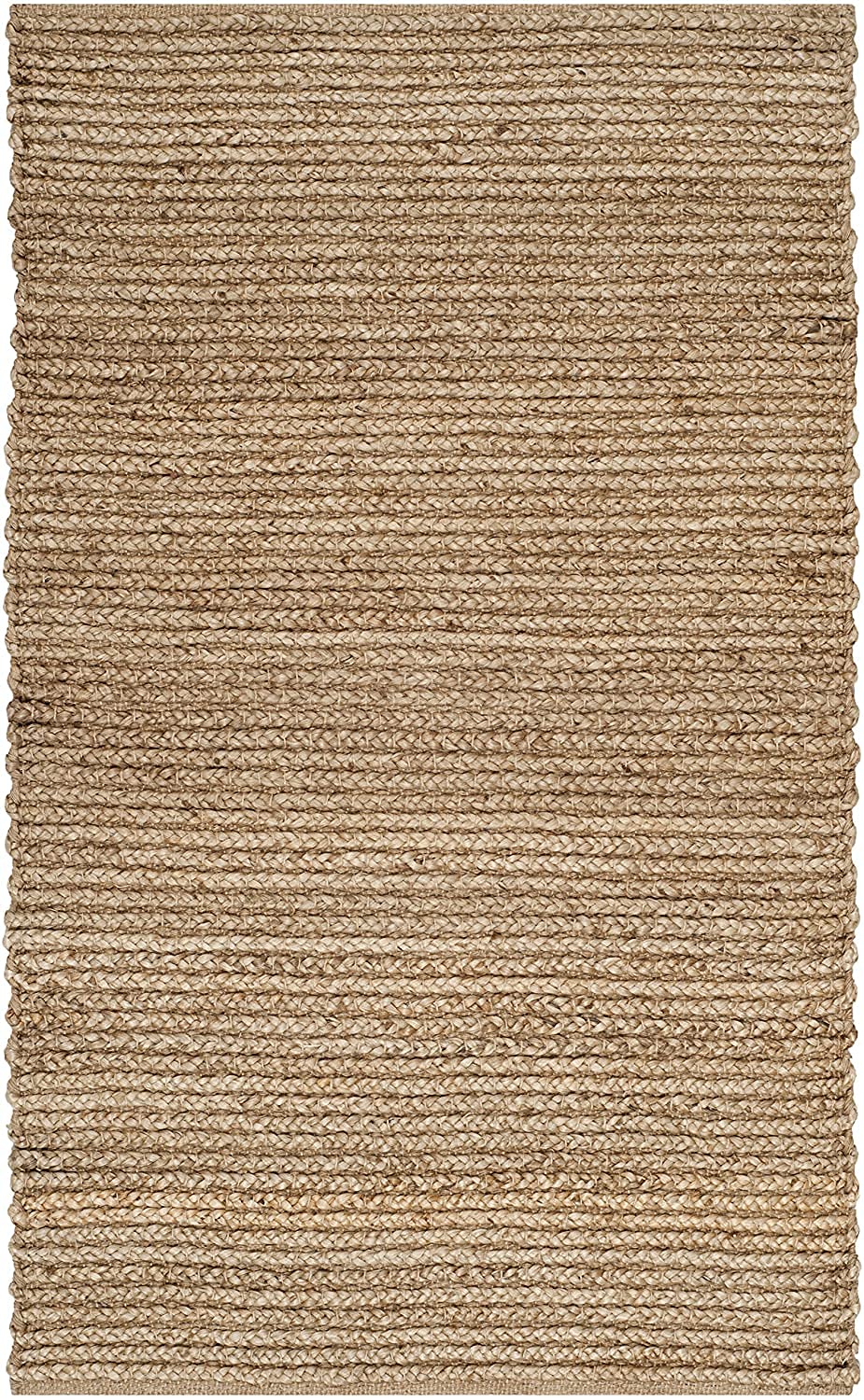 The Home Talk Handwoven Jute Braid Area Rug 5'x8' Sustainable Durable Rustic Vintage and Boho Style Carpets for Easter Party Décor, Living Room, Bedroom, Dining Hall, Kitchen Rugs - Natural