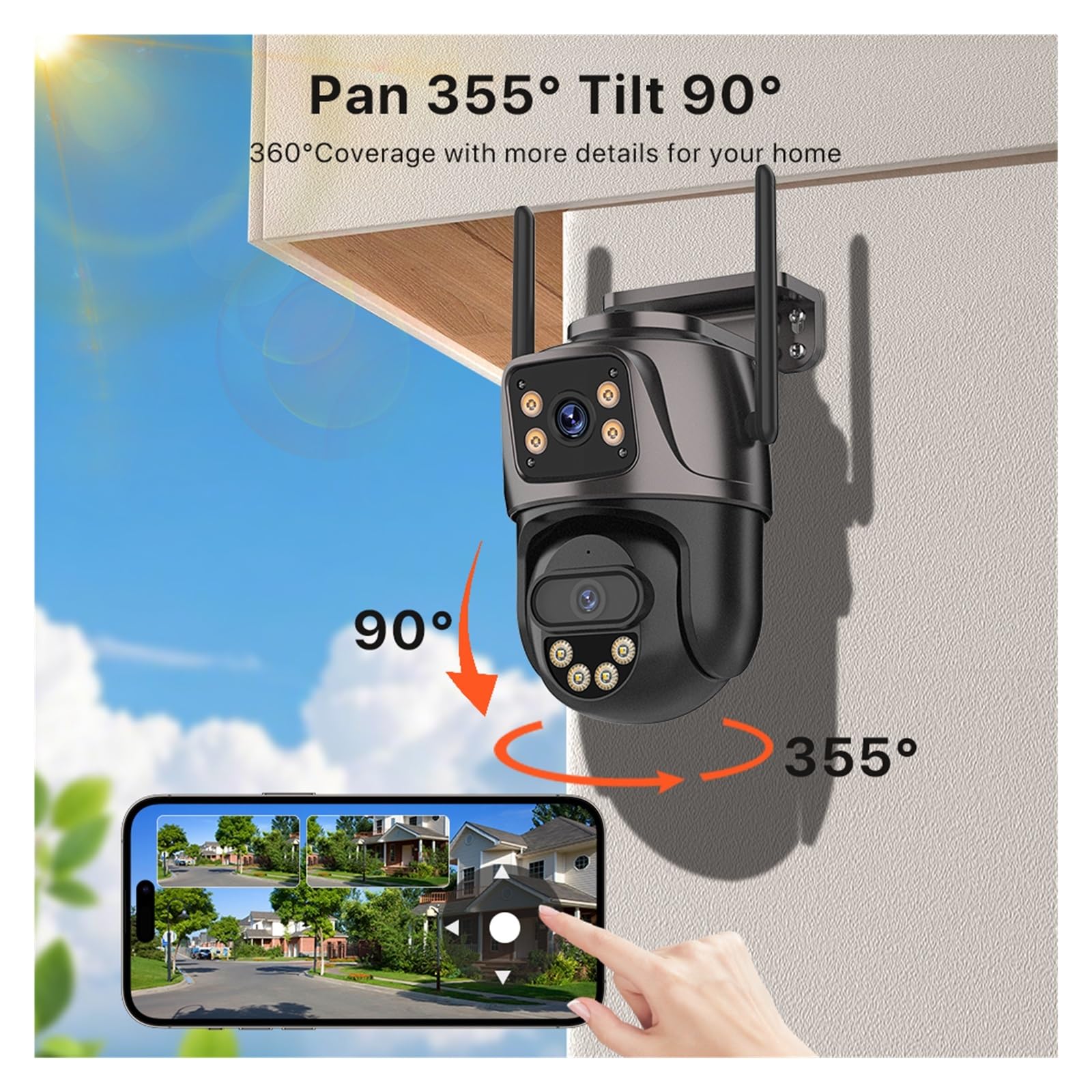 Macchina fotografica di sorveglianza di sicurezza del IP di WiFi PTZ senza