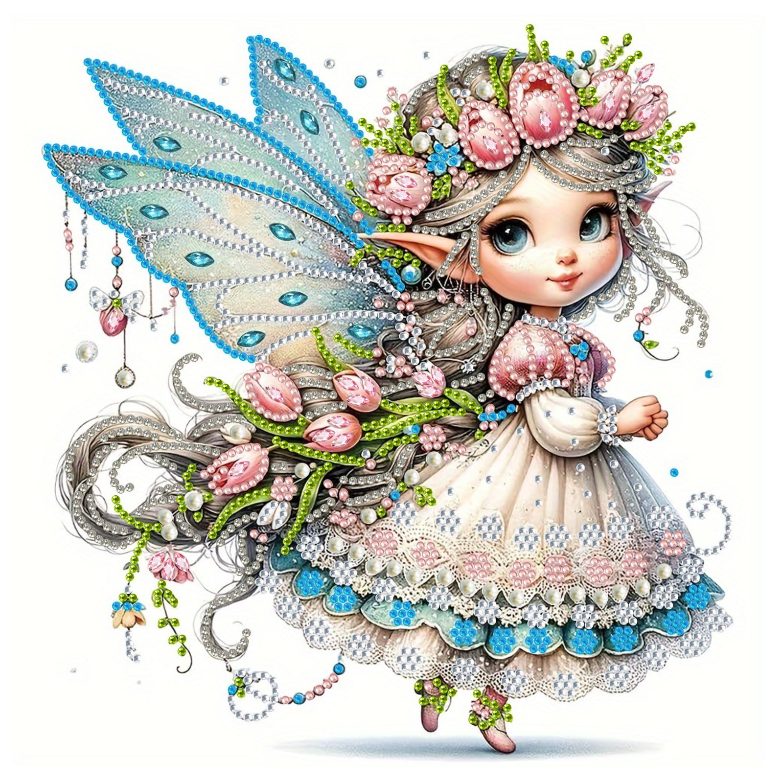 Fluid Cat ダイヤモンドアート キット 初心者 5D モザイクアート ダイアモンドビーズ絵画キット DIY 大人の子供 手作り絵画手芸キット ダイヤモンド塗装 ビーズアート 手芸キット 芸術品 家の壁の装飾(X0008)