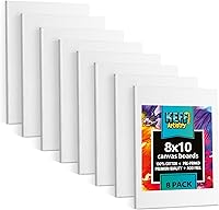 Vista 39 de KEFF Tableros de Lienzo para Pintar - Paquete de 2 de 3x5, Paquete a Granel de Lienzos, 100% Algodón Triple Imprimado, Lienzos Pequeños