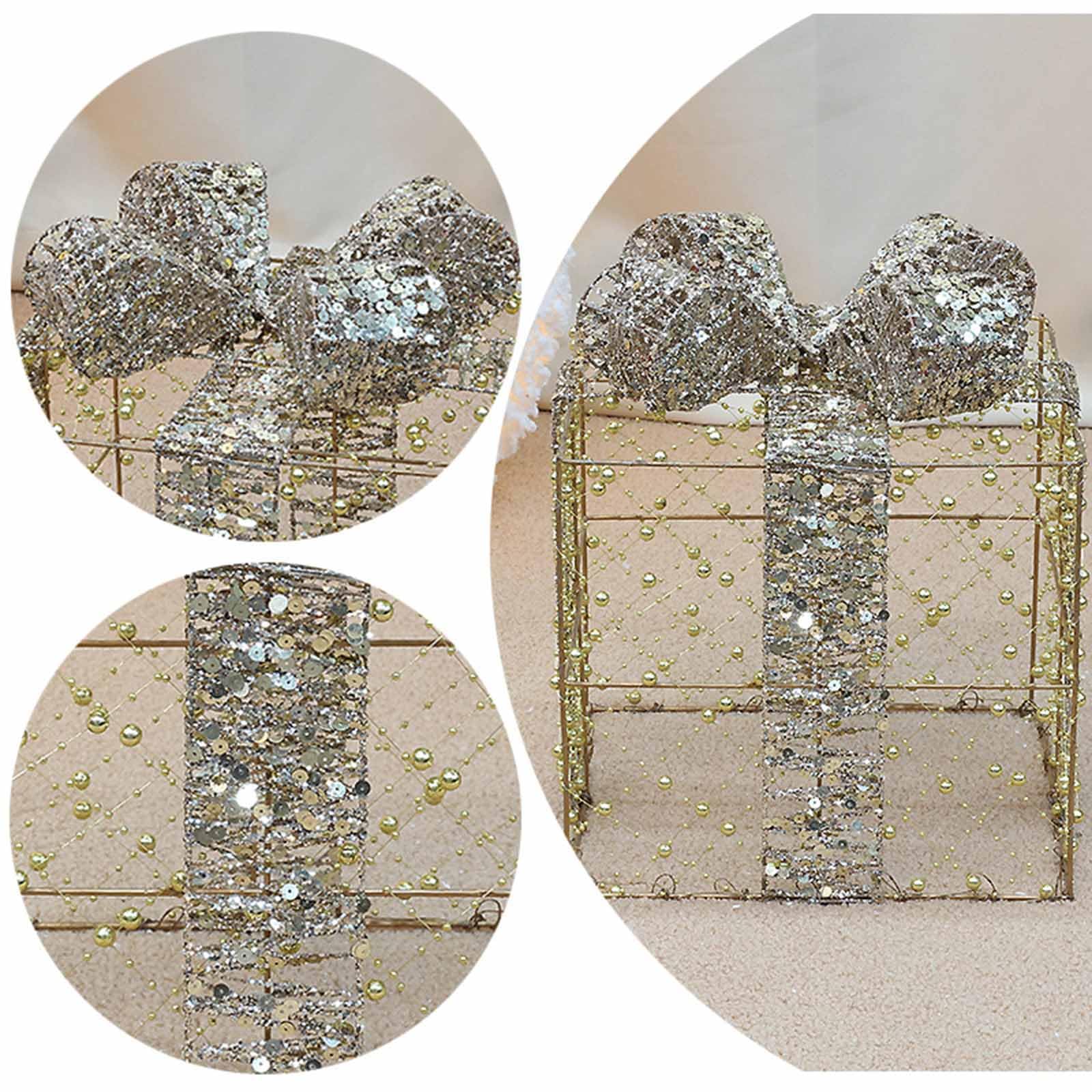Confezione regalo natalizia luminosa per la casa, 3 pezzi/set di decorazioni per la casa, decorazione da tavolo, forniture per la decorazione della casa