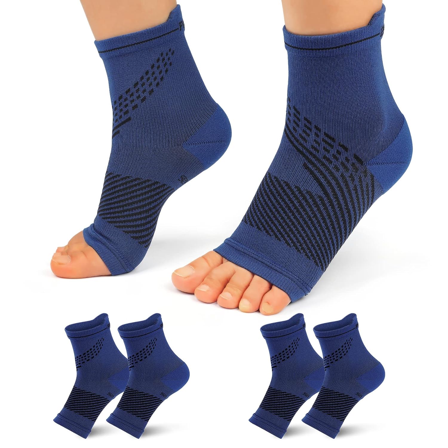 PAPLUS Plantar Fasciitis Compression Socks for Men and Women(2 Pair). Foot Brace