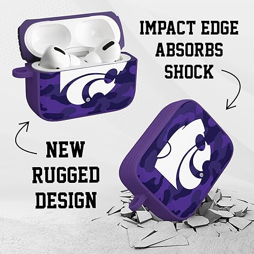 Miniatura 4 de AFFINITY BANDS Kansas State Wildcats Camo HDX - Funda compatible con Apple AirPods Pro