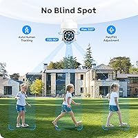 Vista 3 de CAMCAMP 16 Channel Security Camera System Wireless Cameras for Home Security, Pan & Tilt 360° View, Auto Human Tracking, 4K NVR w/ 500GB, Two-Way
