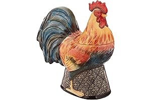 Certified International Gilded Rooster 3-D Ceramic Cookie Jar