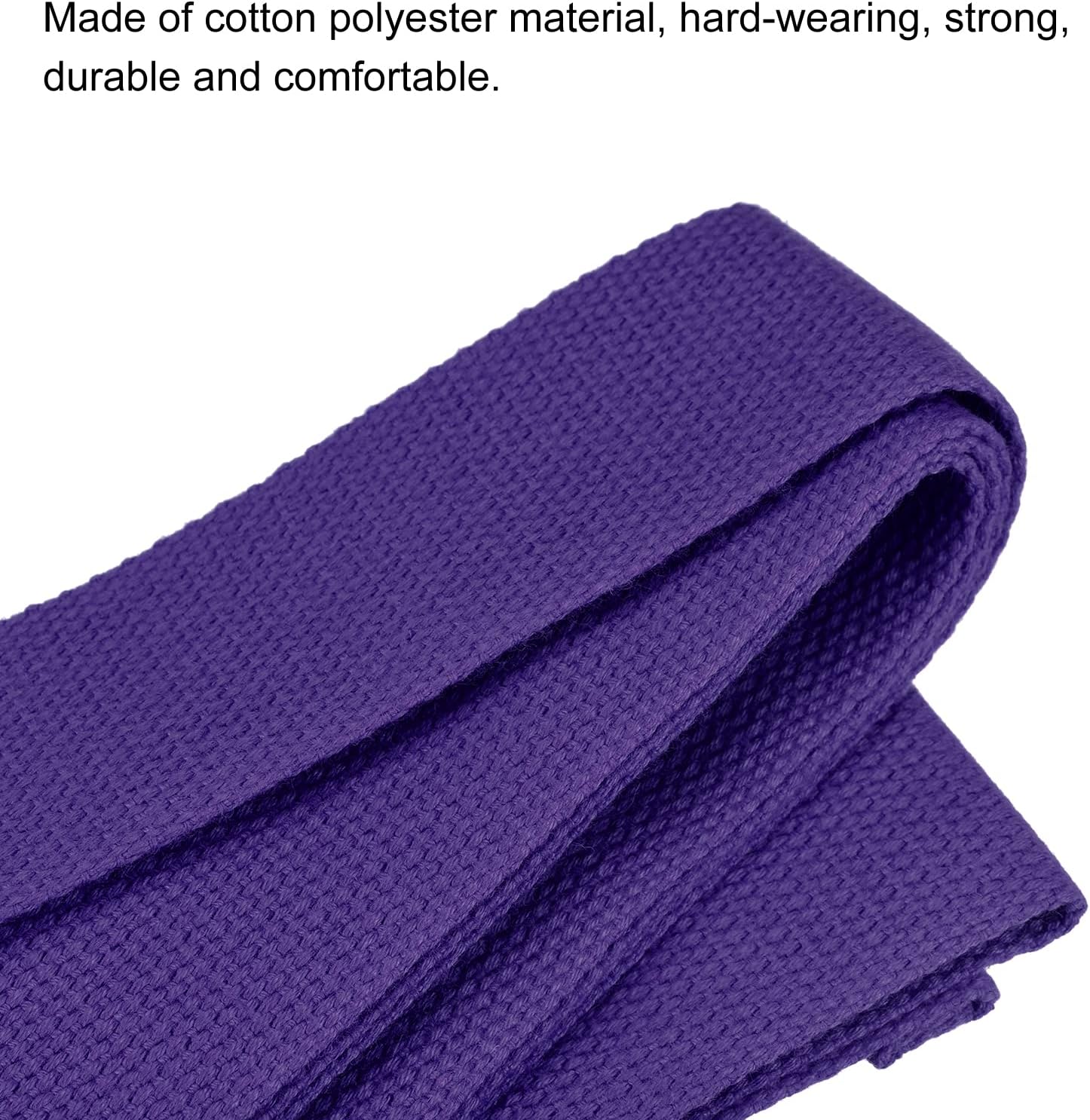حزام يوغا Yoga Strap لتسهيل التمدد مع حلقة معدنية قابلة للتعديل