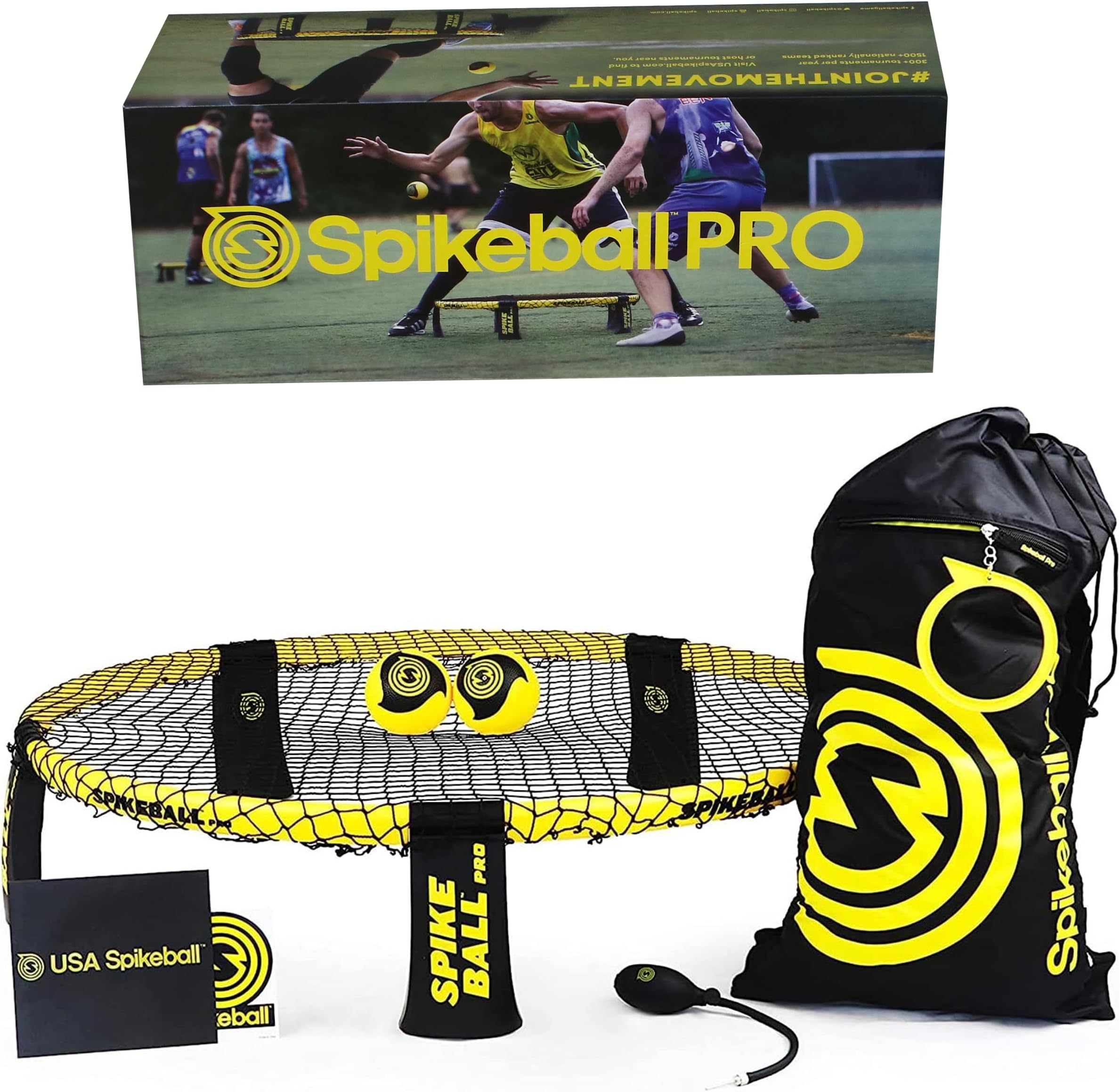 Pro Kit (Tournament Edition) - Includes Upgraded Stronger Playing Net, New Balls Designed to Add Spin, Portable Ball Pump Gauge, Backpack - As Seen on Shark Tank TV