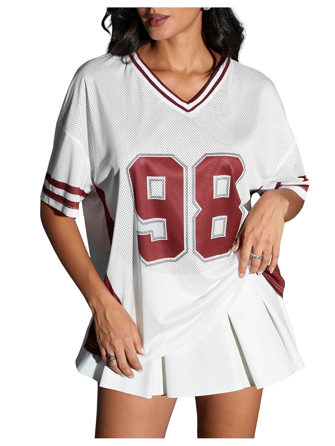 Verdusa Women's Jersey Shirts Y2k Tops Graphic Soccer Summer Oversized T Shirt Top - Review, Price and Buying Guide