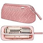 Leudes Hair Tools Travel Bag for Shark Flexstyle Carrying Case Portable Shark Hair Air Wrap Dryer Case Waterproof Dustproof Flat Curling Iron Travel Organizer (Dark Pink)