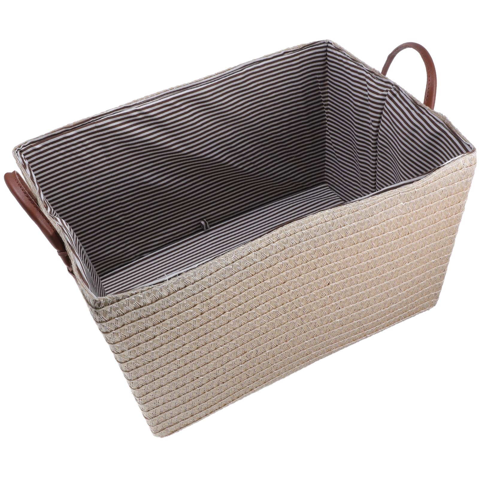 Panier tressé grande capacité en polypropylène pliable pour snacks et vêtements