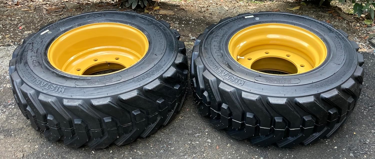 (1) HD 12-16.5 Forerunner SKS-8 Front Backhoe Loader Front Tire on Wheel/Rim (8 lug) for 4WD (4X4) John Deere 210, 310, 510, 610-14PLY -12X16.5 (Left Side Mount)