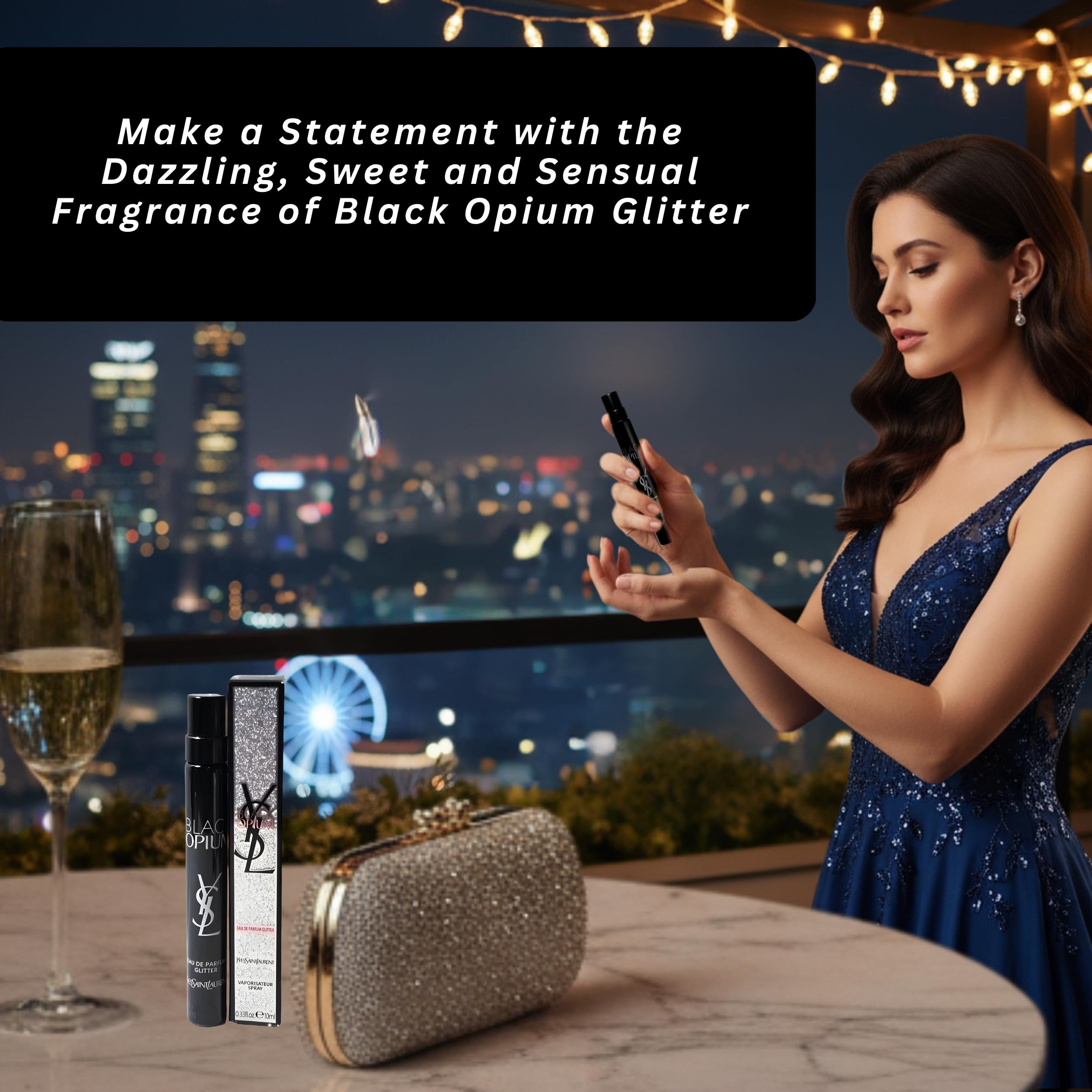 箱付き BLACK OP EAUDEPARFUM GLITTER Amazon.com : Yves Saint Laurent YSL Black Opium Glitter Eau De