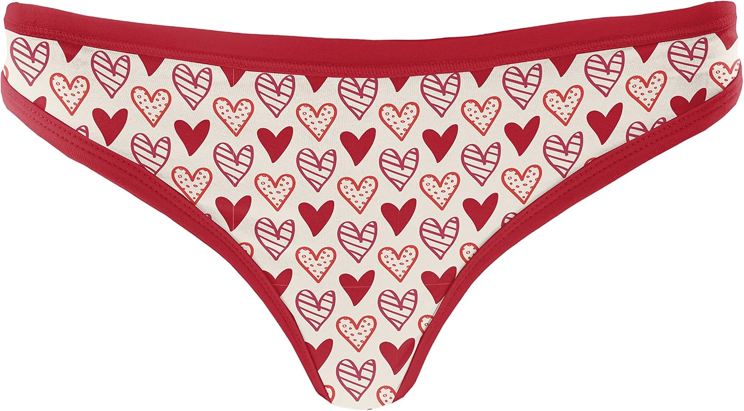 KICKEE Full of Hearts Women’s Underwear, Silky Soft and Comfy Fitted Underwear