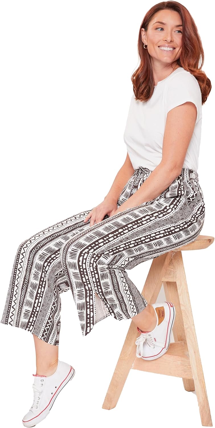 Royalty for Me Womens Royalty for Me Women´s Elastic Waist Pant with Slit Hem - Image 3