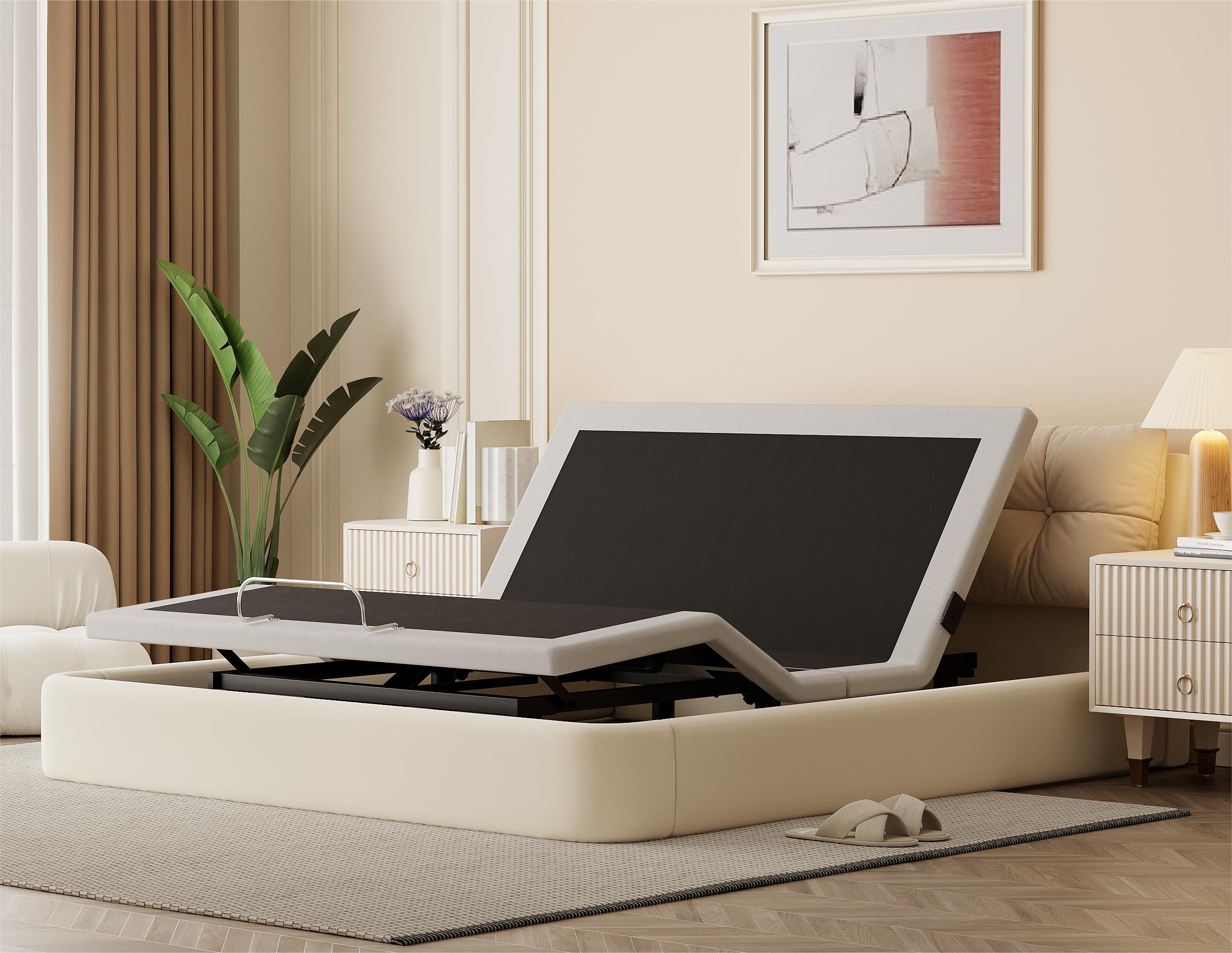 Struttura Letto Matrimoniale Elettrica Queen Regolabile Con Telecomando, Luci LED E Porte USB