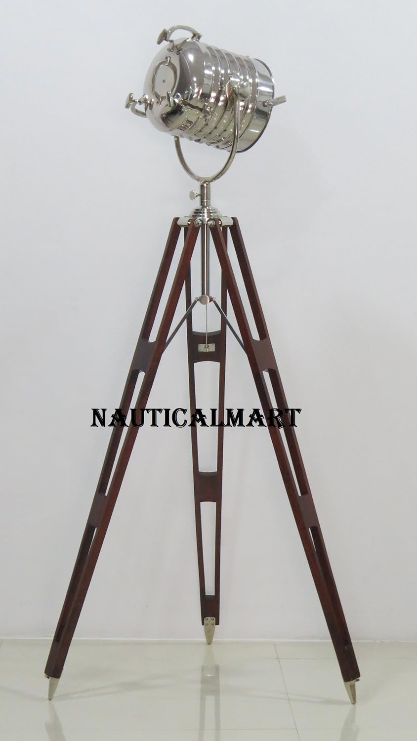 Al-Nurayn Home Improvement Classical Designer Searchlight with Teak Wood Tripod
